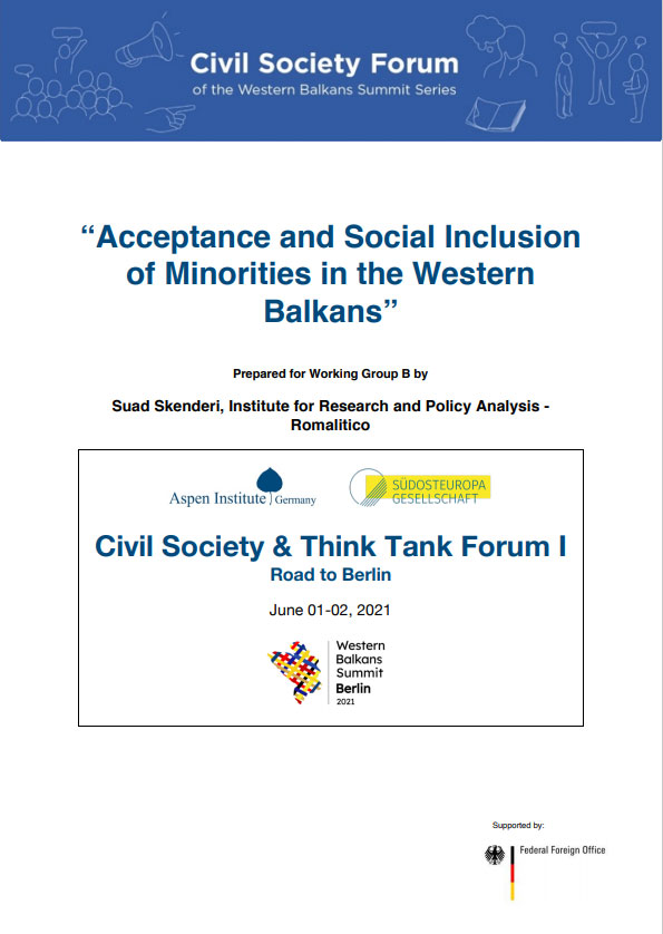 Acceptance and Social Inclusion  of Minorities in the Western  Balkans