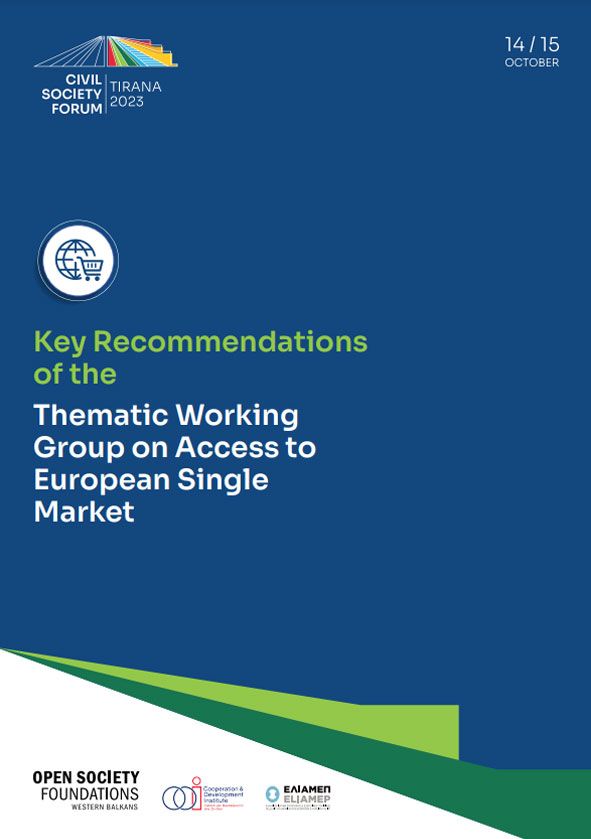 Key Recommendations of the Thematic Working Group on Access to European Single Market