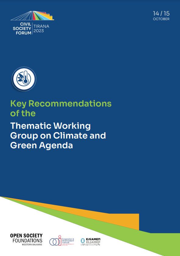 Key Recommendations of the Thematic Working Group on Climate and Green Agenda