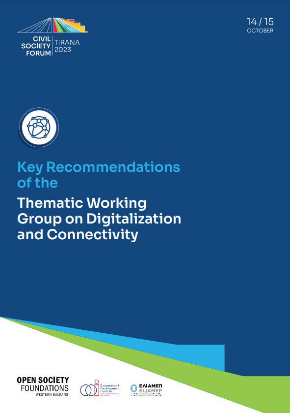 Key Recommendations of the Thematic Working Group on Digitalization and Connectivity