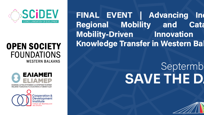 SCiDEV final event: Advancing Inclusive Regional Mobility and Catalyzing Mobility-Driven Innovation and Knowledge Transfer in Western Balkans